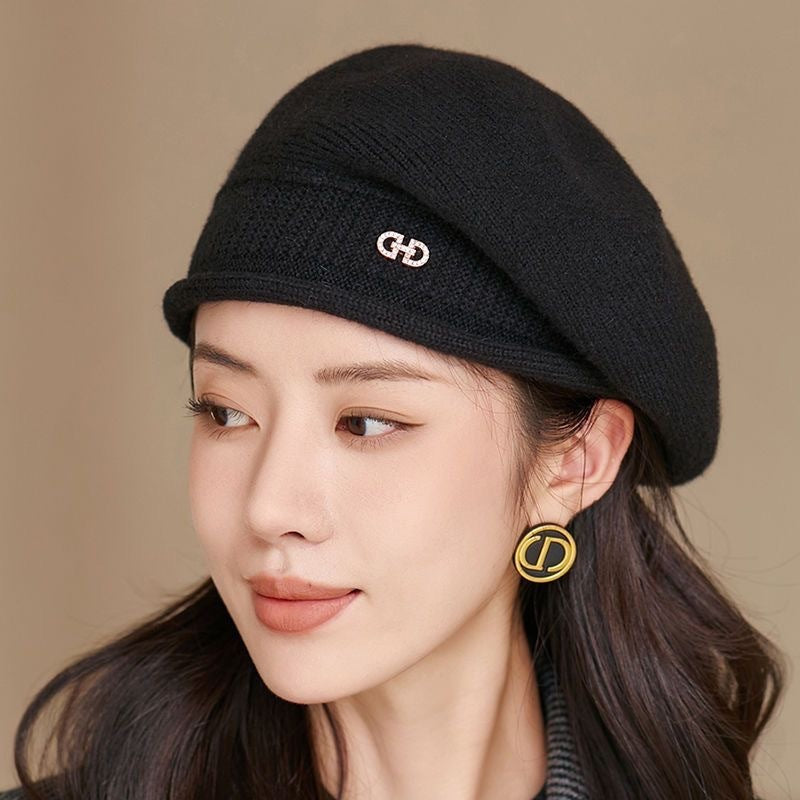 Women's Autumn And Winter Fashionable All-match Wool Knitted Hat