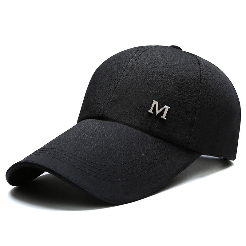 Autumn Simple Stick M Ball Cap Female Outdoor Fishing Lengthened Brim