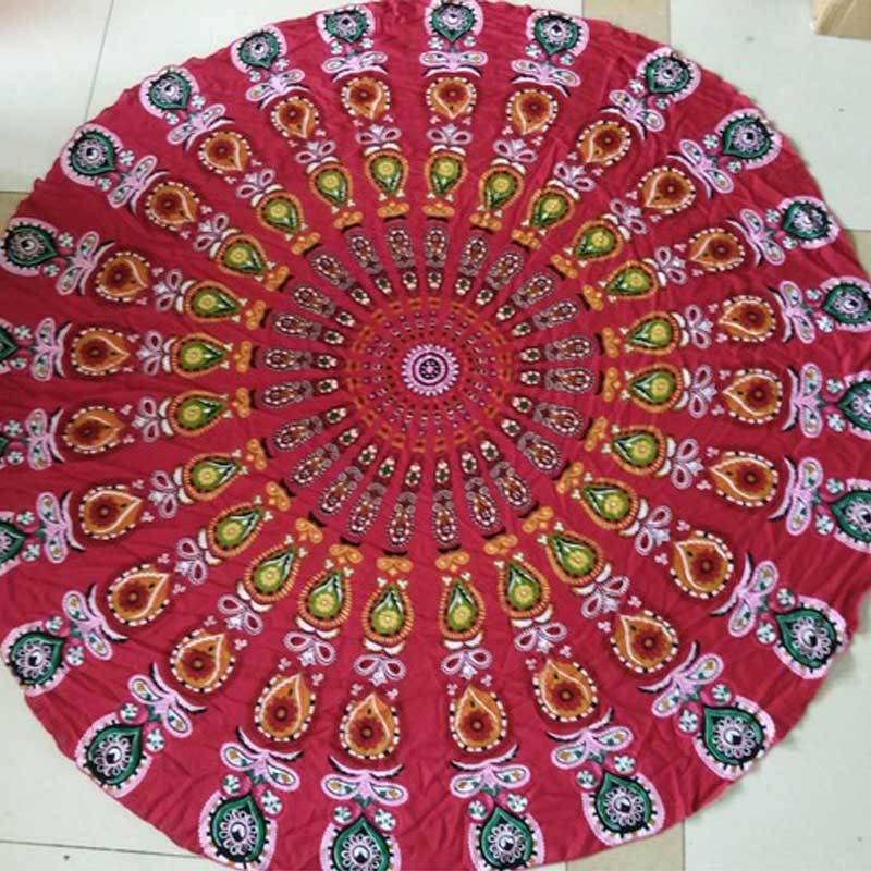 Round carpet scarf mandala tapestry