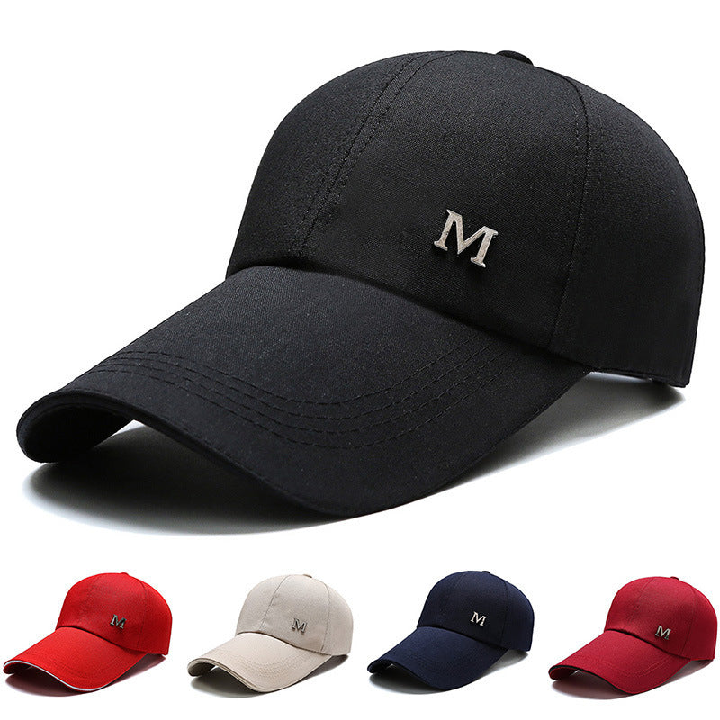 Autumn Simple Stick M Ball Cap Female Outdoor Fishing Lengthened Brim