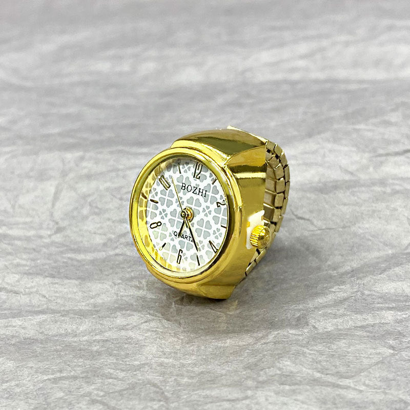 Ring Watch Simple Gold And Silver Shell All-Match Ring Watch