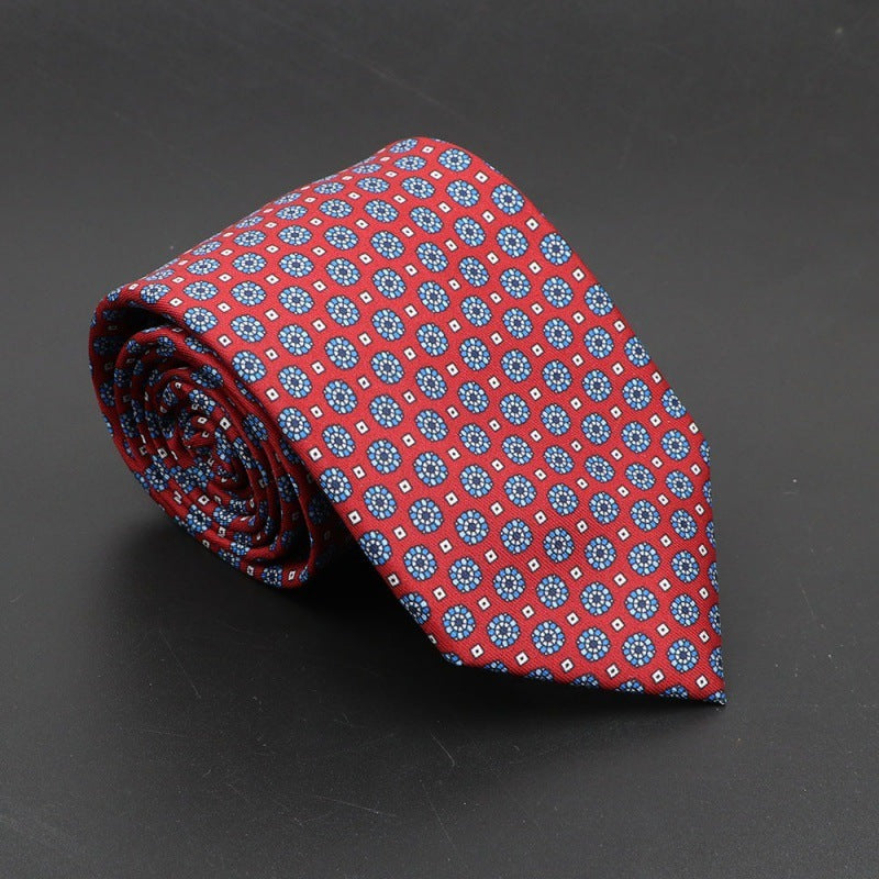 Super Soft Bohemian Silk Ties Men's Fashion 75mm Necktie