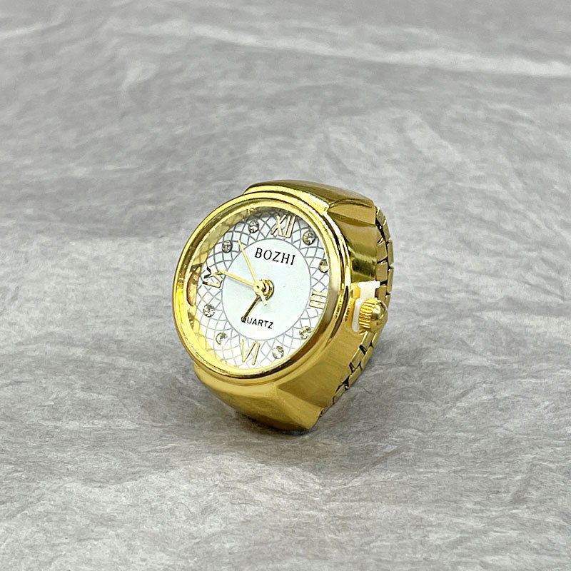 Ring Watch Simple Gold And Silver Shell All-Match Ring Watch