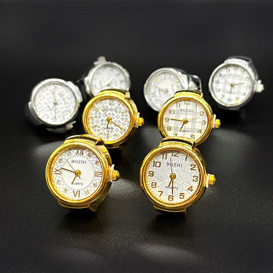 Ring Watch Simple Gold And Silver Shell All-Match Ring Watch