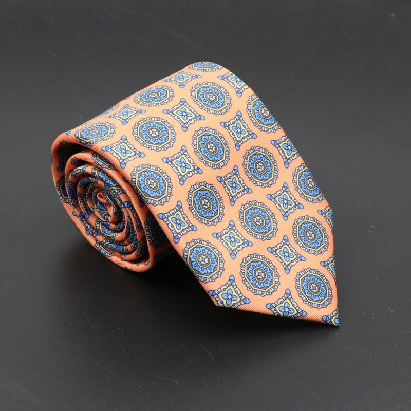 Super Soft Bohemian Silk Ties Men's Fashion 75mm Necktie