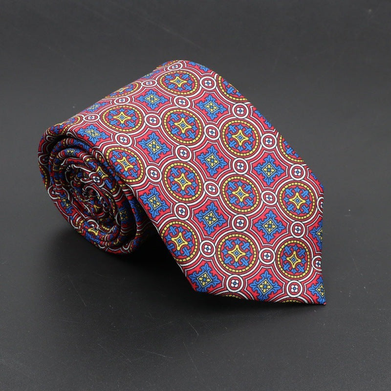 Super Soft Bohemian Silk Ties Men's Fashion 75mm Necktie