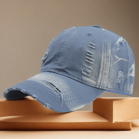 European And American Spring And Summer Washed Make Old Ripped Denim Baseball Cap