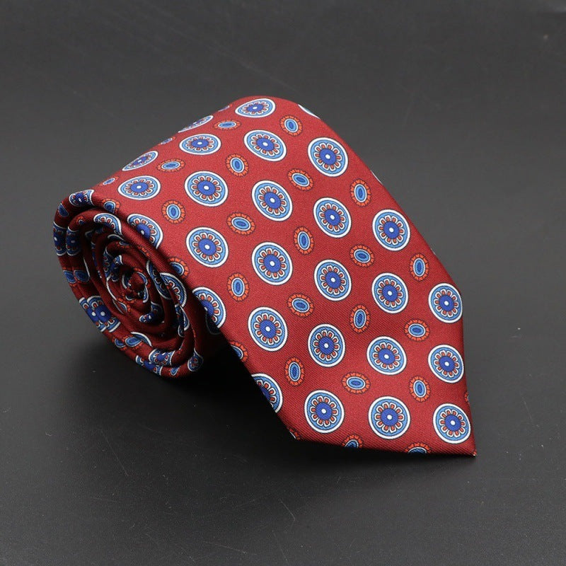 Super Soft Bohemian Silk Ties Men's Fashion 75mm Necktie