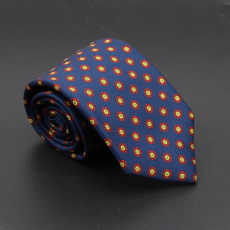 Super Soft Bohemian Silk Ties Men's Fashion 75mm Necktie